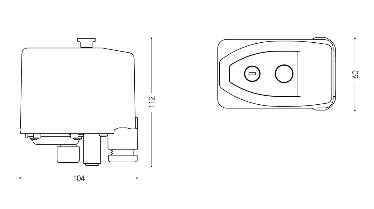 Luftdruckschalter für Kompressoren mit 14'' F-Anschluss - PMA12
