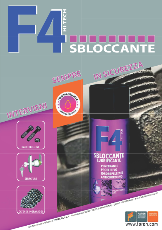 FAREN F4 double delivery multipurpose lubricant unblocker 400ml