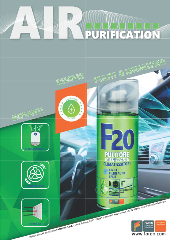 Spray igienizzante disinfettante per condizionatori e climatizzatori F20 FAREN