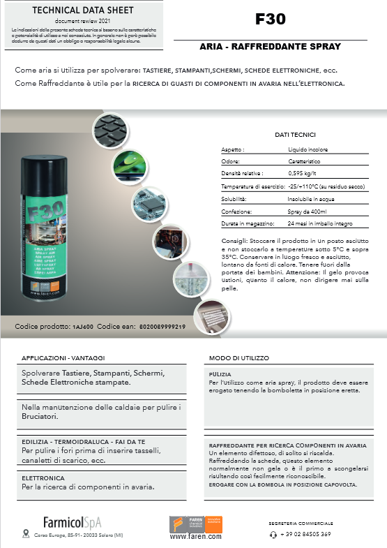 Druckluftdose - 400ml F30 FAREN