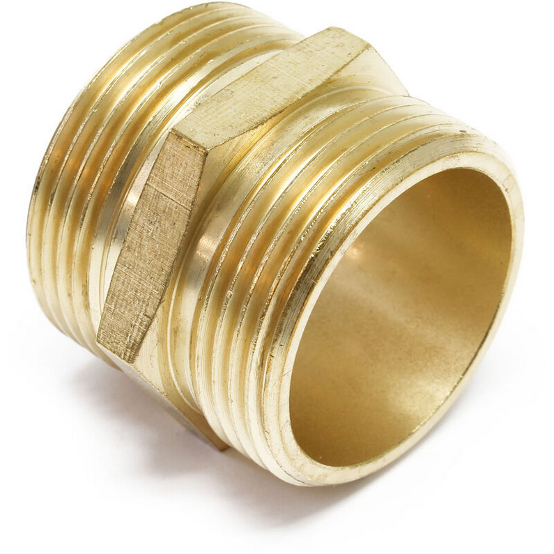 Niples 5 filetti ottone giallo 1-1/4'