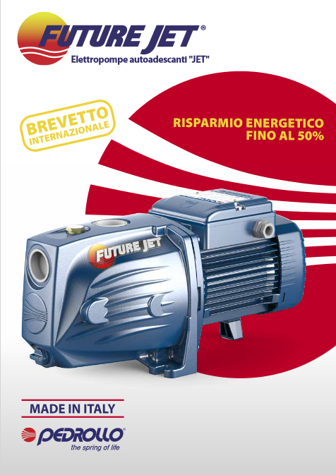PEDROLLO Elettropompa autoadescante FUTURE JETm 1A 0.75Hp per autoclave