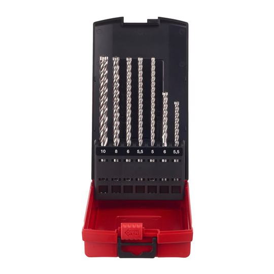 Set di 7 punte SDS-Plus 4 taglienti - MX4 MILWAUKEE