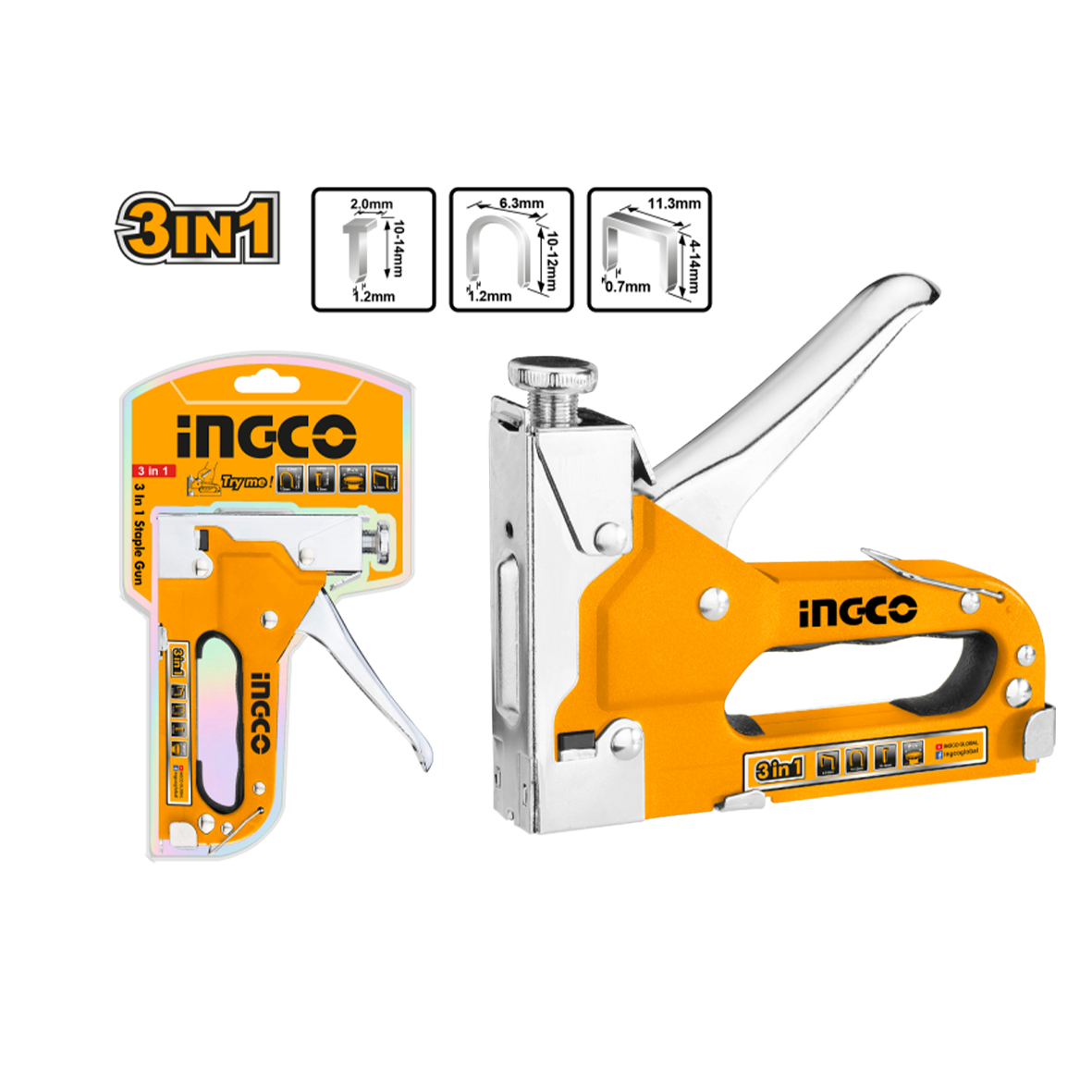 Graffettatrice chiodatrice manuale 3 in 1 - INGCO