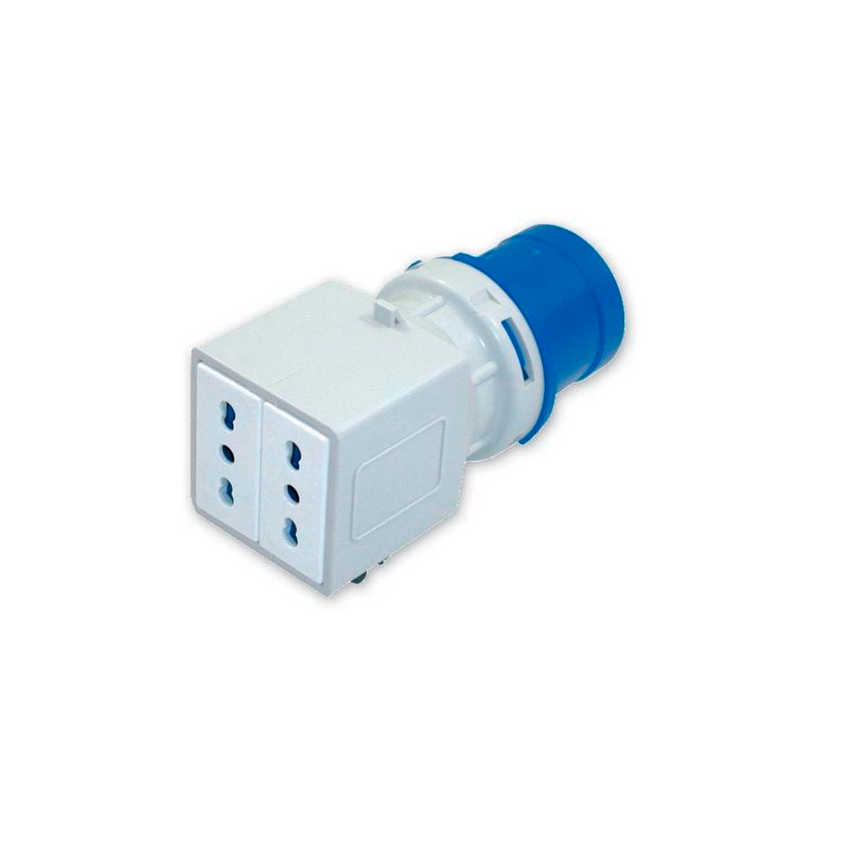 Adattatore industriale spina CEE 2P+T 16A - 2 prese 16A 220V ROSI