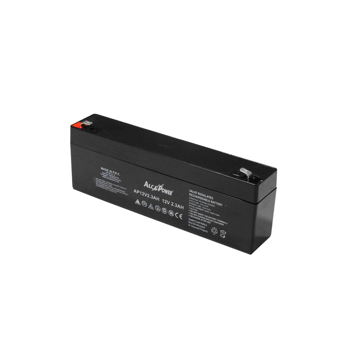 Hermetischer Bleiakku für Alarmanlagen 12V 2,3Ah
