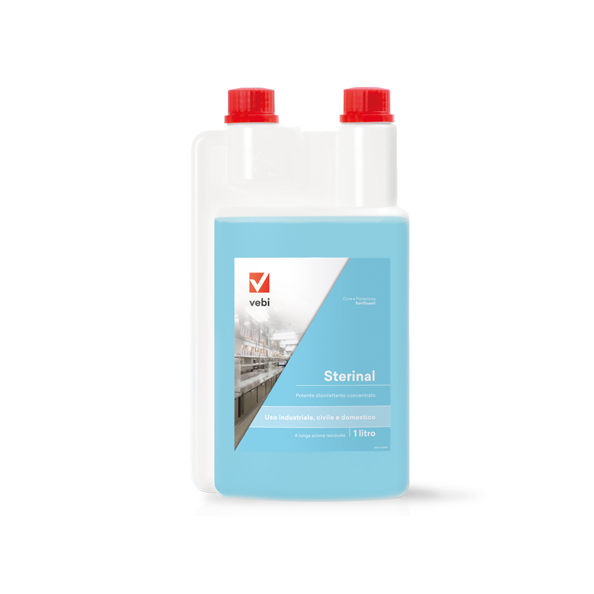 STERINAL Konzentriertes bakterizides Desinfektionsmittel mit langer Restwirkung Spender 1Lt VEBI