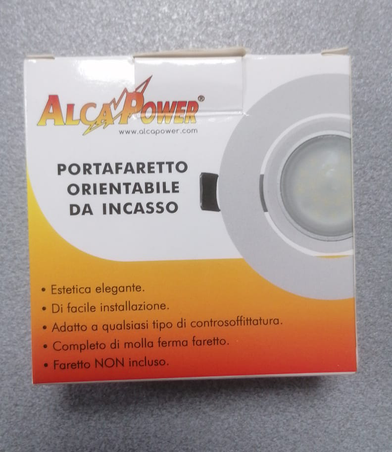 Portafaretto bianco rotondo orientabile da incasso - La Fattoria