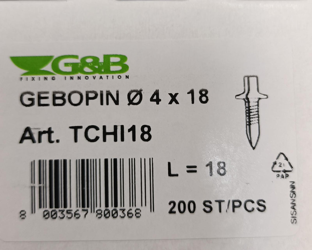 Schlagnägel 4x18 für Bandbefestigung 200St - GEBOPIN