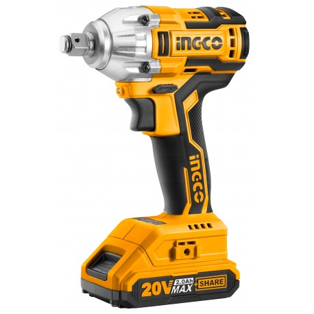 INGCO Avvitatore a percussione brushless 1/2'' con 2 batterie 2 Ah CIWLI2001