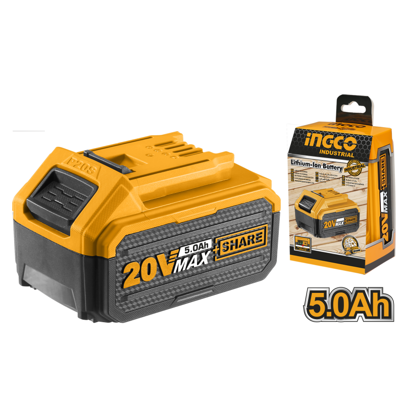 INGCO 20 V 5,0 Ah Lithium-Ionen-Akku