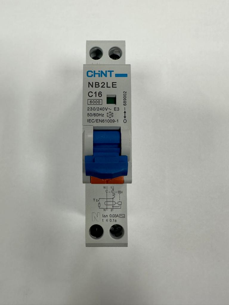 Interruttore magnetotermico differenziale 1 modulo 1P+N 30mA 6,0kA Curva C Tipo AC - CHINT