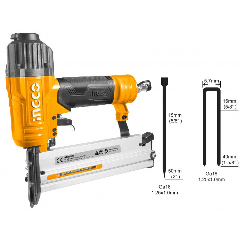 INGCO 2 in 1 pneumatic stapler nailer