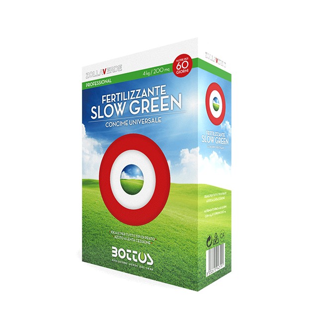 Concime fertilizzante "Slow Green 22-5-10+2MgO" confezione 4kg - BOTTOS
