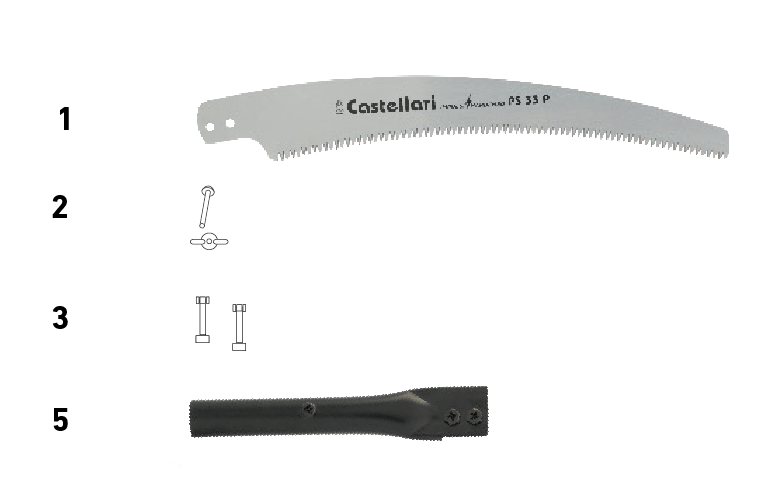 Pruning saw curved blade 33cm for PS 33P CASTELLARI telescopic pole