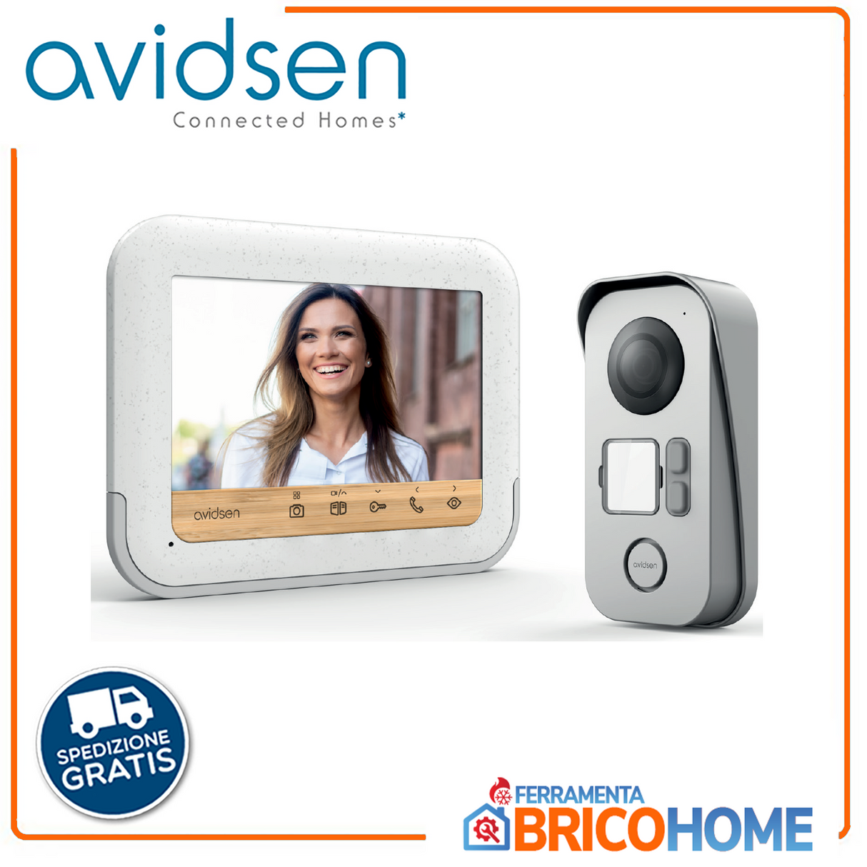 KIT Videocitofono a colori Bamboo 2 fili - Avidsen