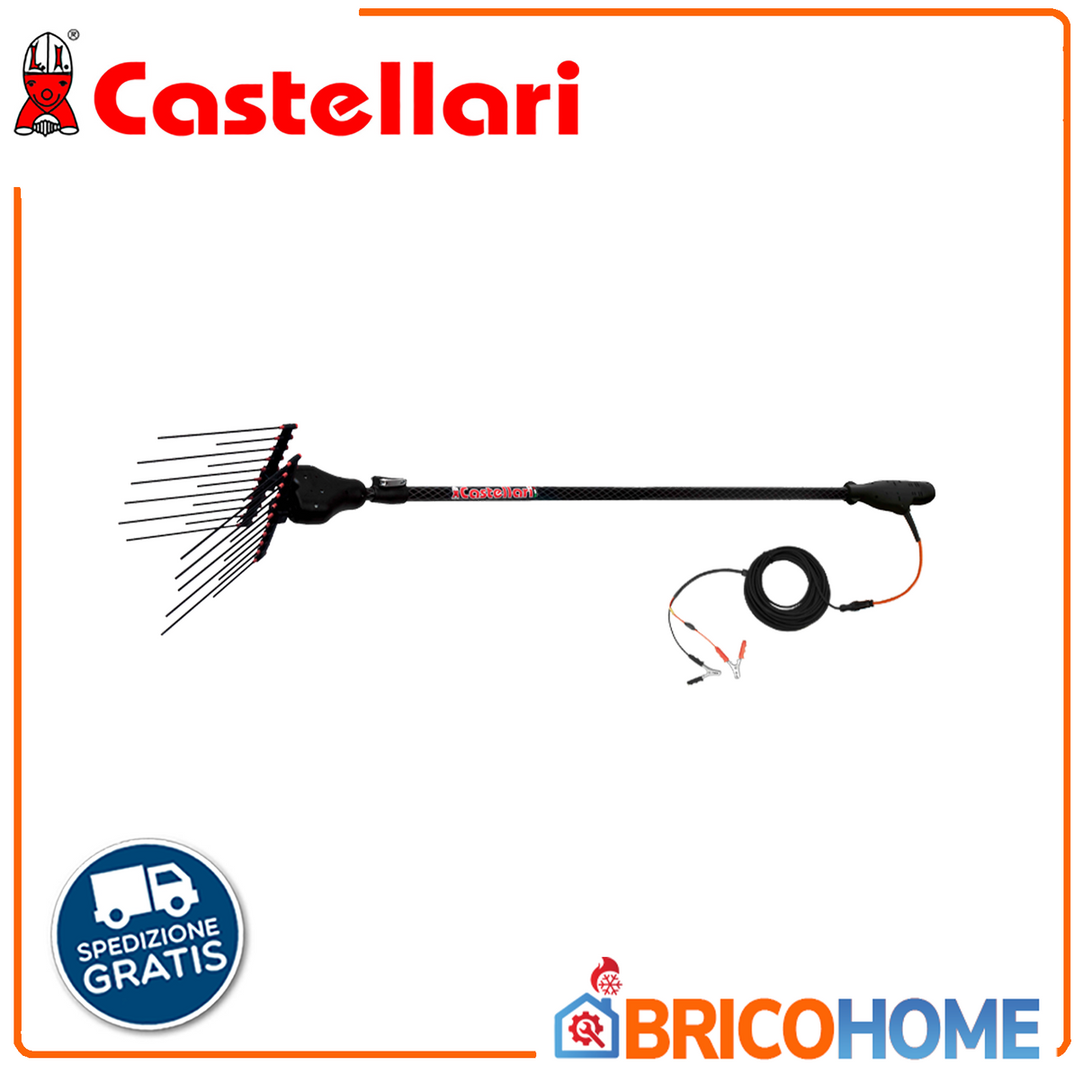 Abbacchiatore elettrico a batteria Castellari Tornado Carbon L 12V V3 230/315