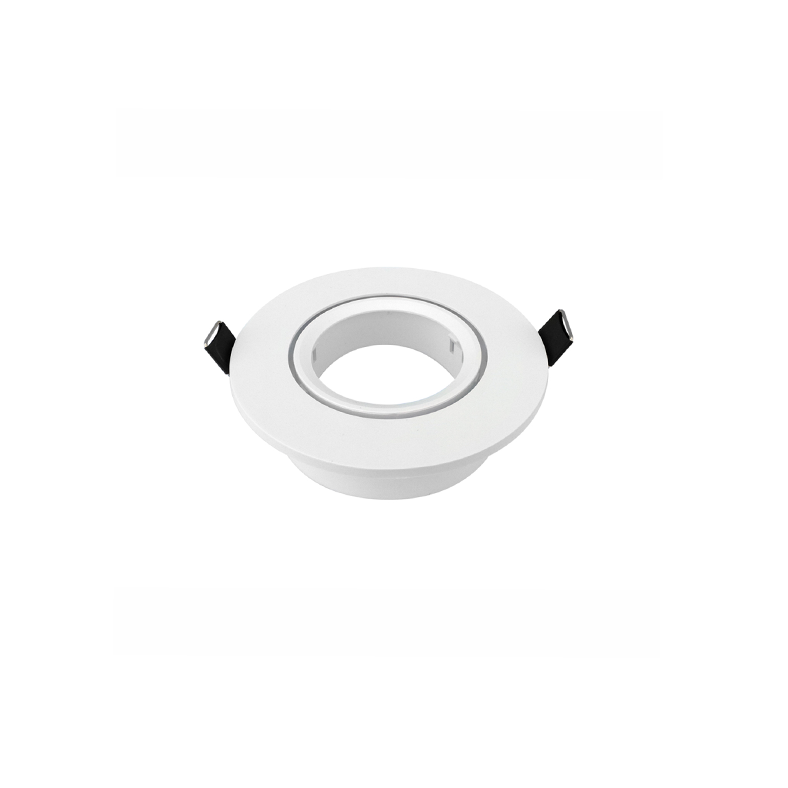 Portafaretto bianco rotondo orientabile da incasso - La Fattoria