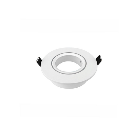 Portafaretto bianco rotondo orientabile da incasso - La Fattoria