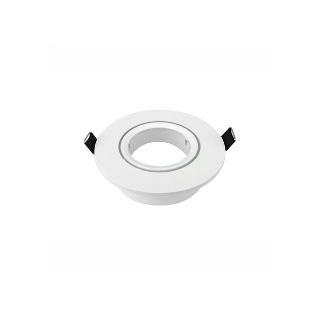 Portafaretto bianco rotondo orientabile da incasso - La Fattoria