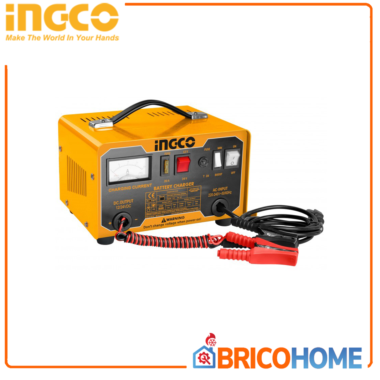 INGCO Caricabatterie portatile 180A 12/24V 9/4A