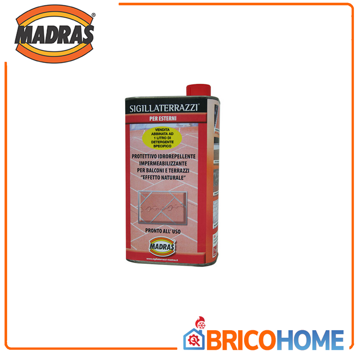 Protettivo idrorepellente impermeabilizzante per terrazzi 1LT - Sigillaterrazzi Madras