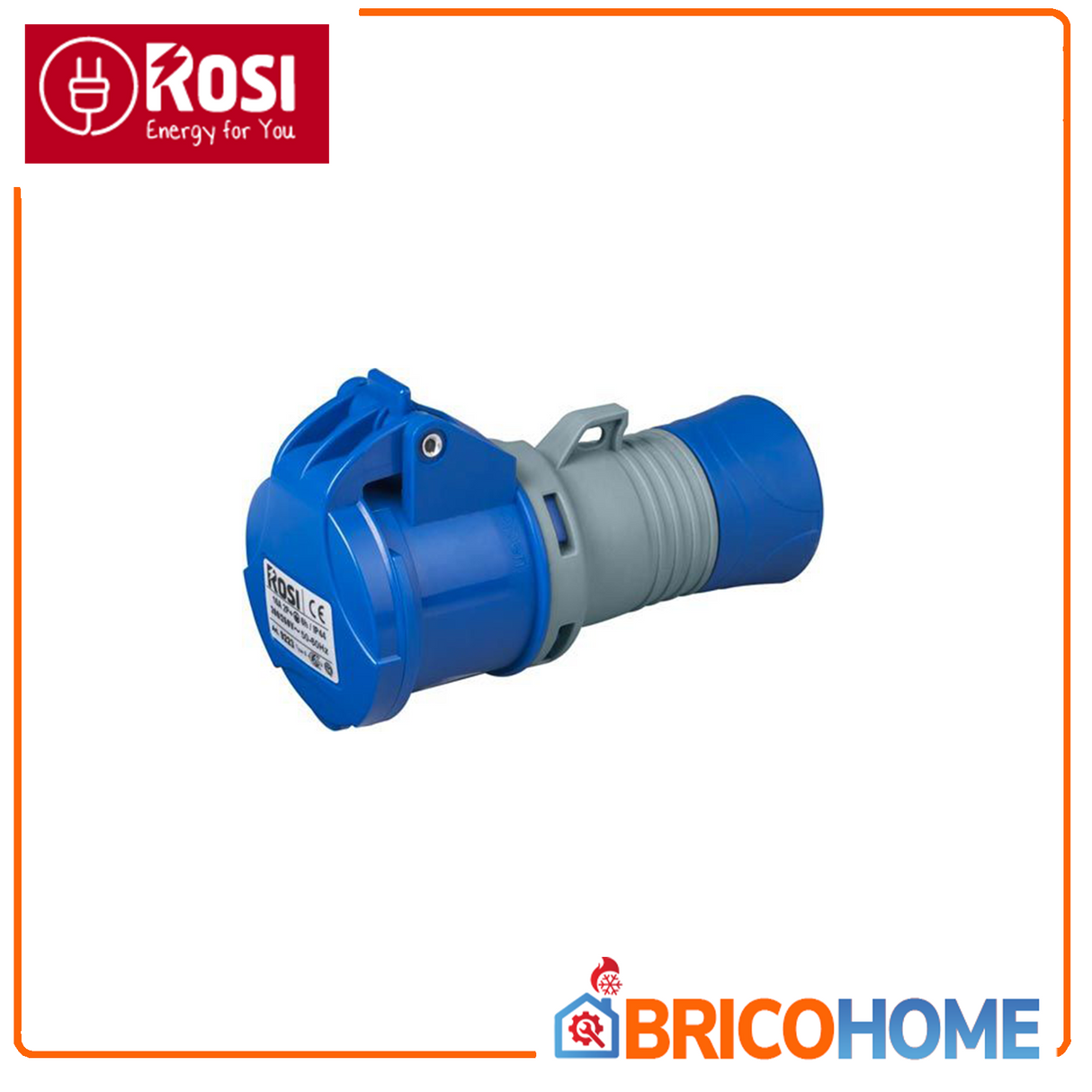 Industrial flying socket CEE 16A 2P+E 220V IP44 ROSI