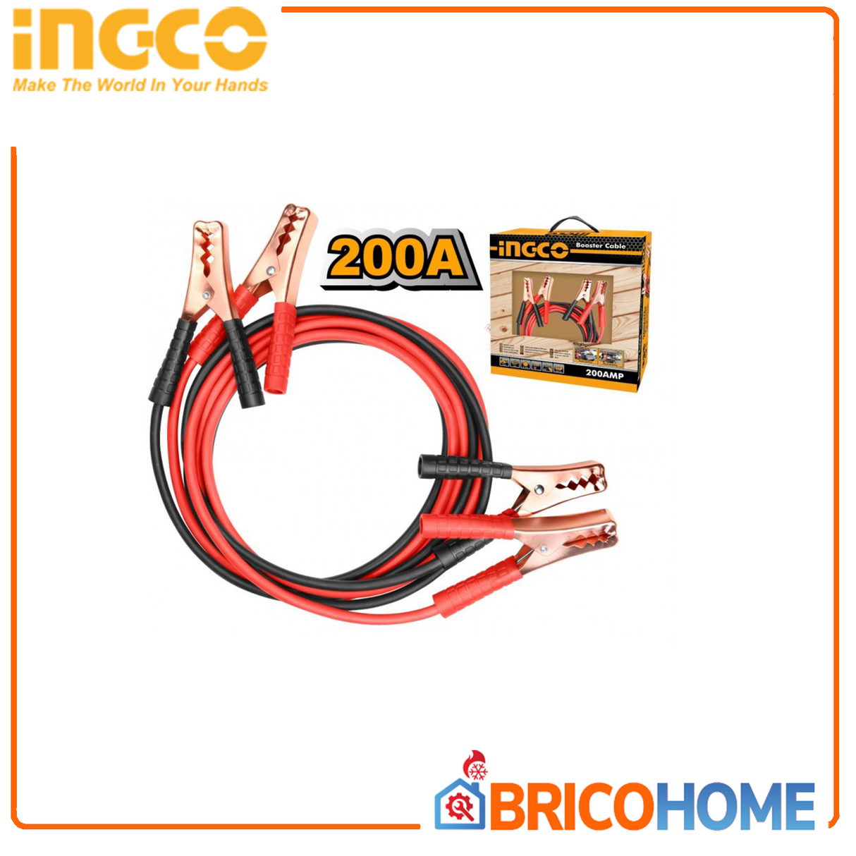 Car battery cables 200A 2,5MT INGCO
