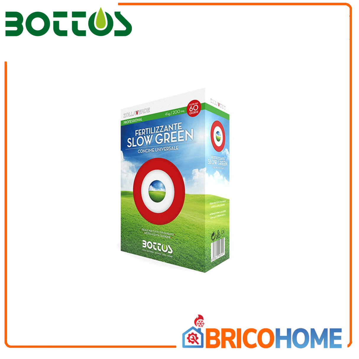 Concime fertilizzante "Slow Green 22-5-10+2MgO" confezione 4kg - BOTTOS