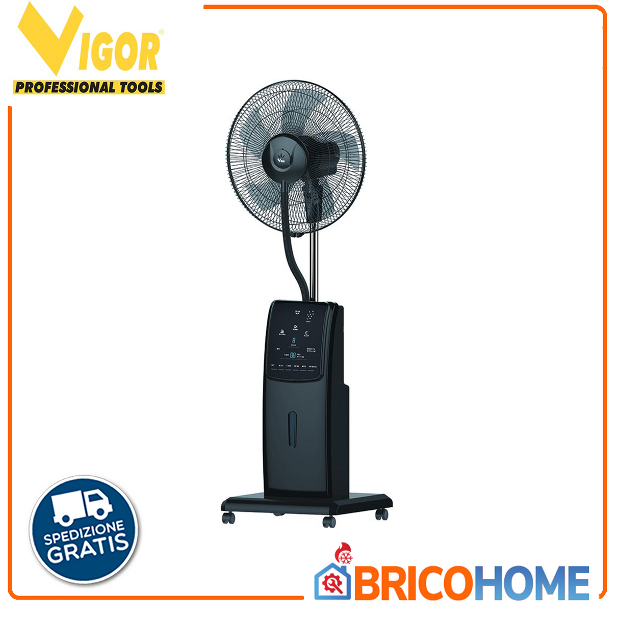 Ventilatore nebulizzatore da pavimento diametro cm. 40 Nettuno - VIGOR