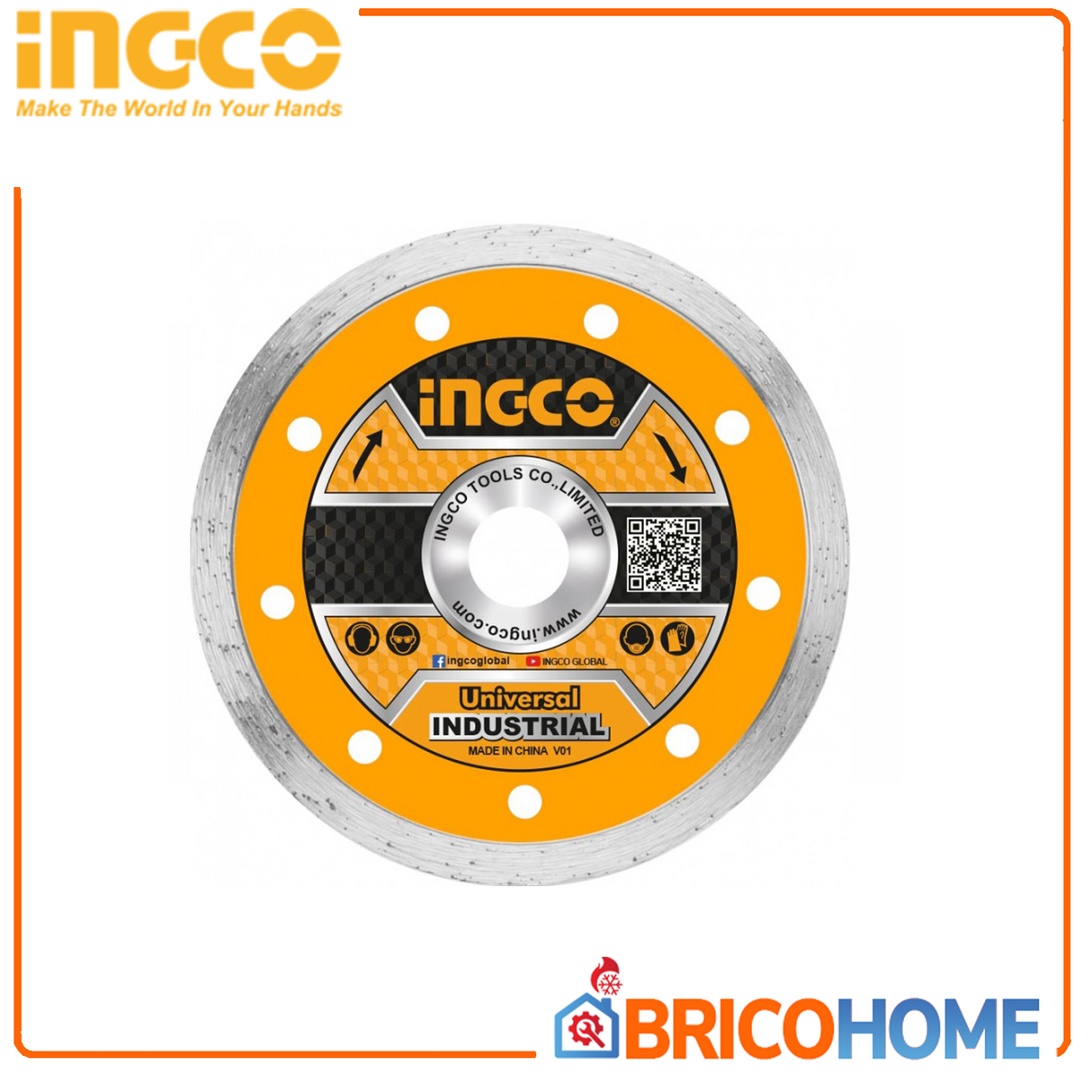 Disco diamantato 230mm corona liscia INGCO