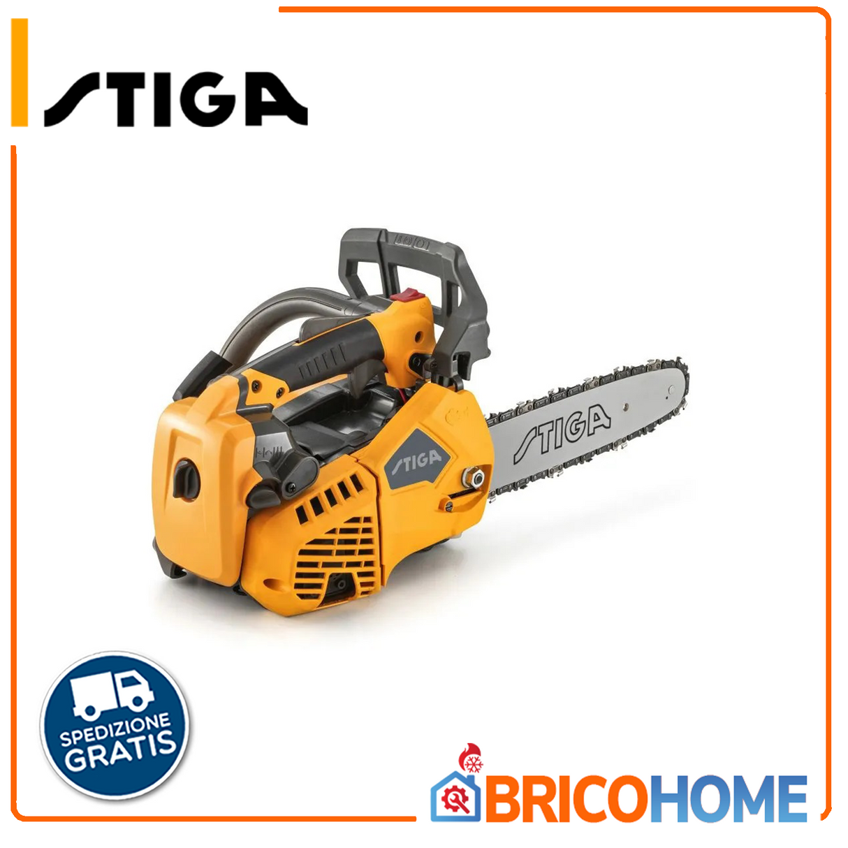 Motosega da pota a scoppio PR730 STIGA barra da 25cm (10'') leggera e ben bilanciata!