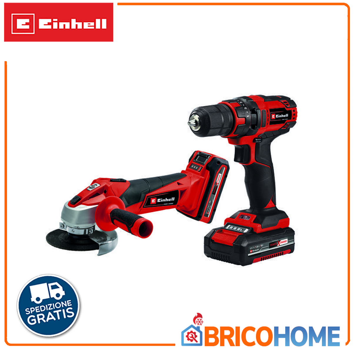 Bohrschrauber + Schleifer-Set 18V TC-TK 18 Li Einhell Kit