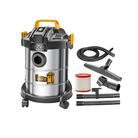 ASPIRAPOLVERE-LIQUIDI INOX 12L 800W INGCO - La Fattoria