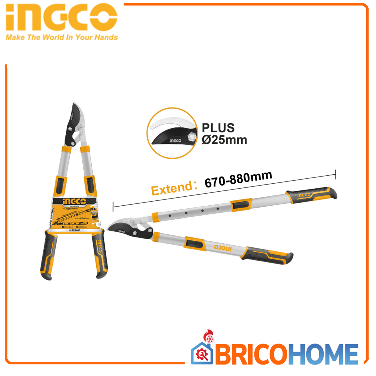 Troncarami by-pass telescopico 660-860mm INGCO