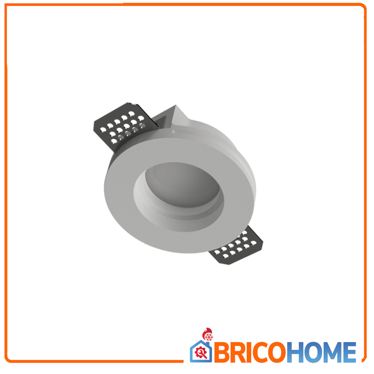 Faretto in gesso da incasso tondo per lampade GU10