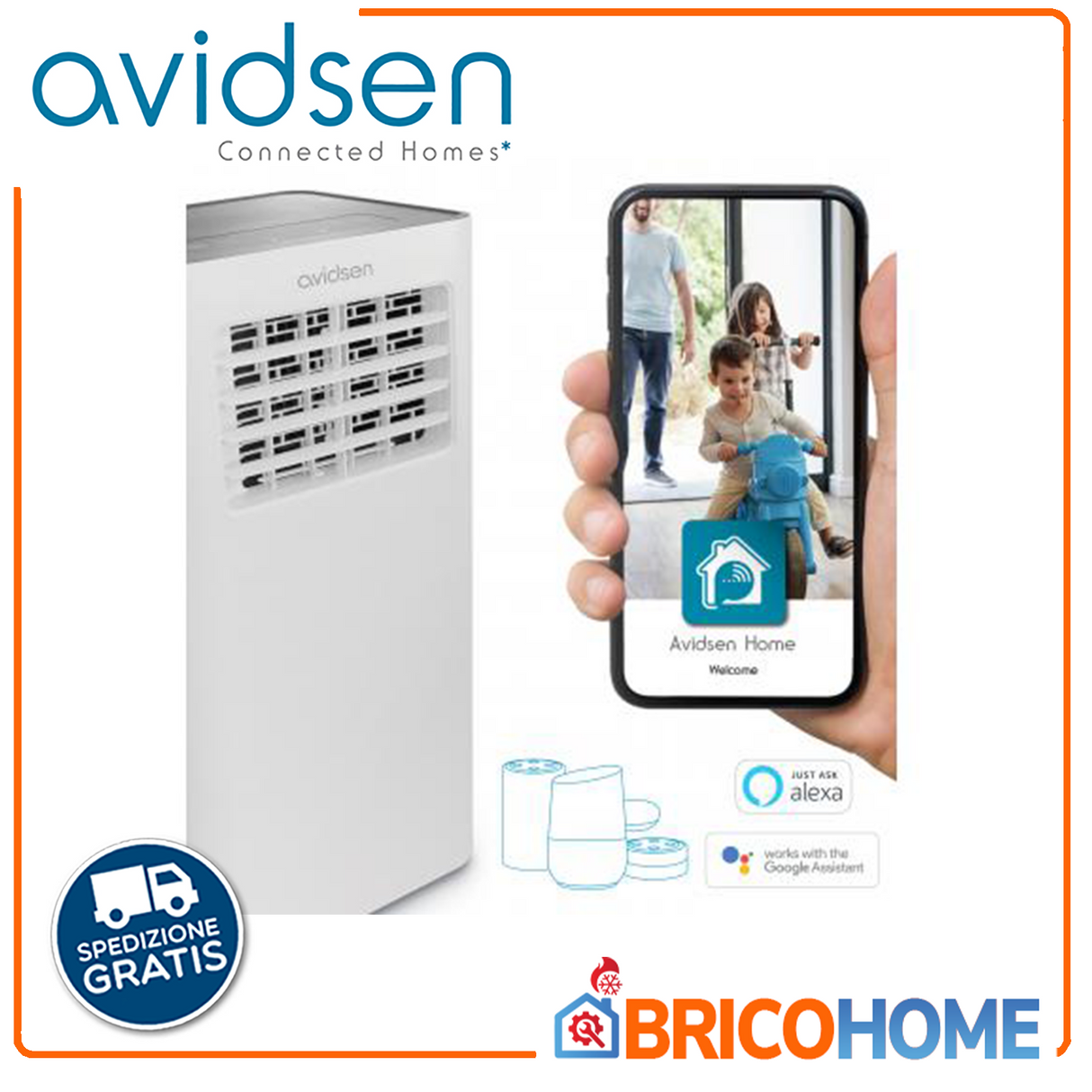 Condizionatore portatile Wi-Fi connesso AVIDSEN 9000BTU
