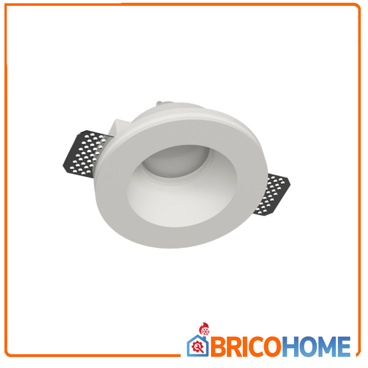 Faretto in gesso da incasso tondo diametro 12,5 cm per lampade GU10 - CSF030