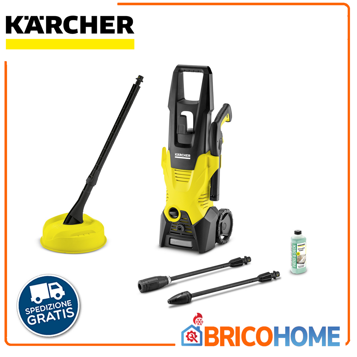 Idropulitrice acqua fredda Karcher K3 Casa 120BAR 1600W con accessori