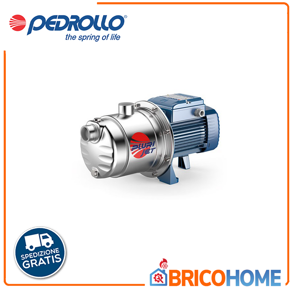 PEDROLLO PLURIJETm 4/100X 1,0 HP silent self-priming multi-impeller electric pump