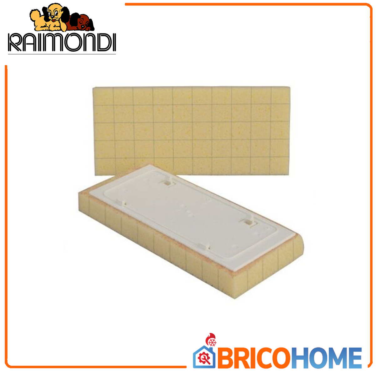 Spugna di ricambio per pulitura bianca con tagli cm13x30 - "Sweepex" Raimondi