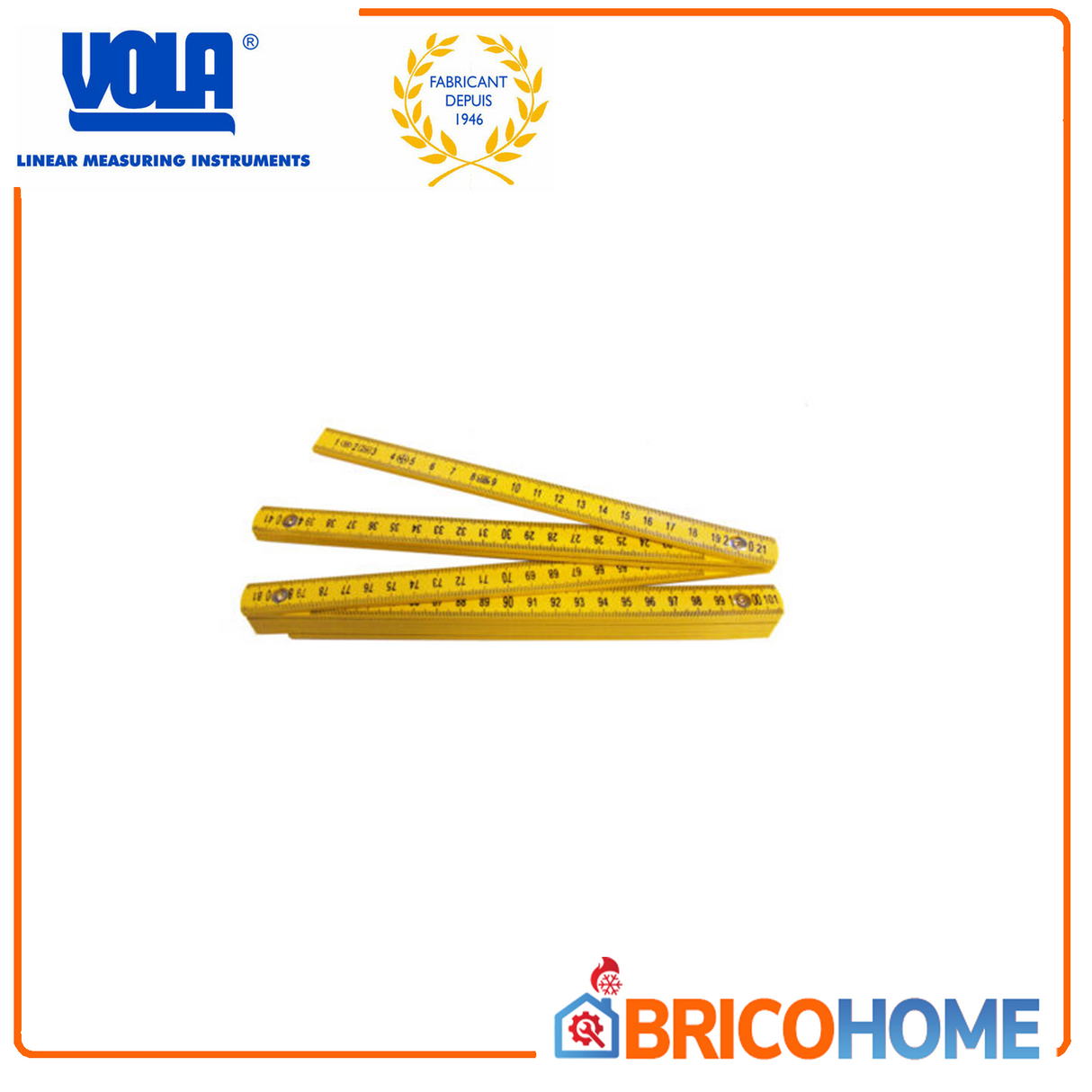 VOLA Doppelzähler aus gelbem Kunststoff