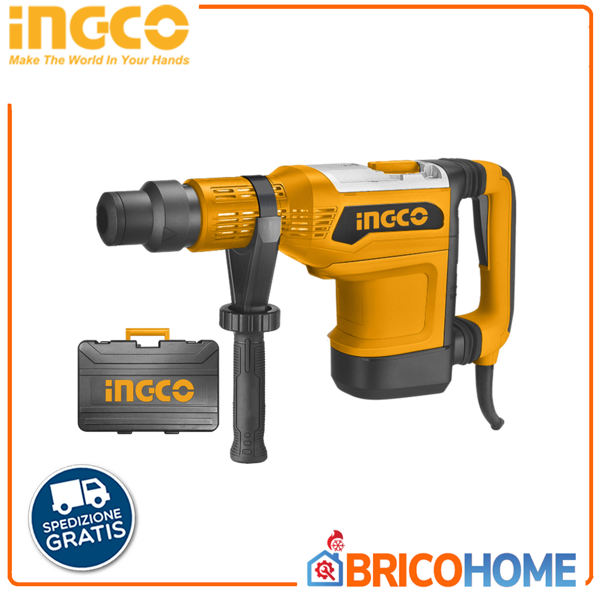 Demolition hammer 1500W SDS-MAX adjustable power INGCO