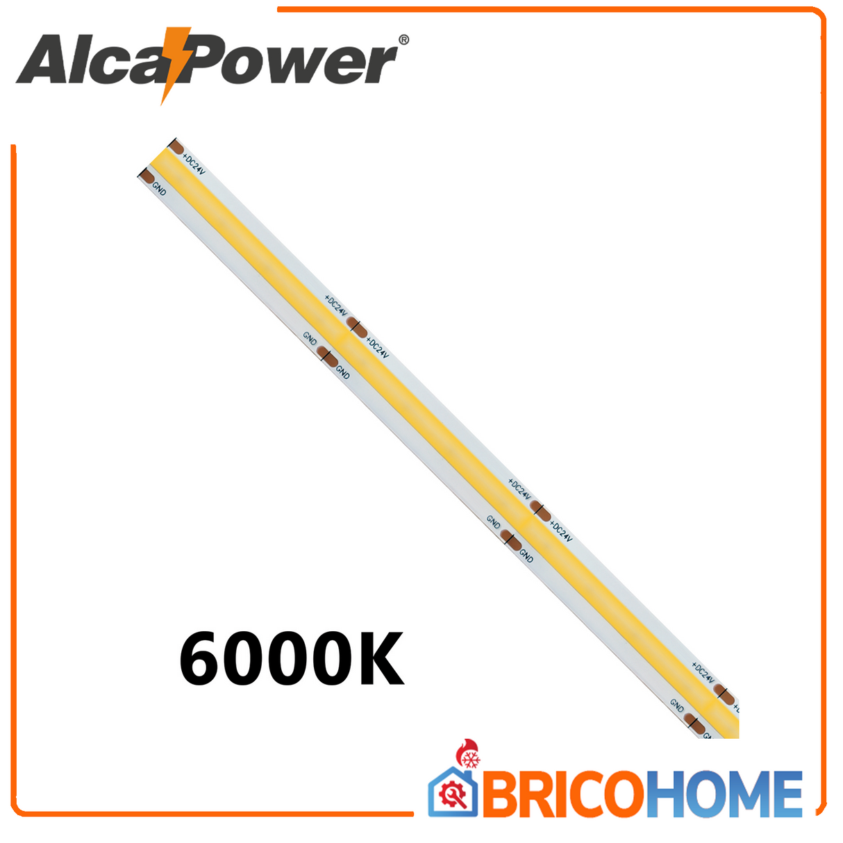 Striscia LED COB 5 metri 6000K 24V 15W/m 1500lm/m