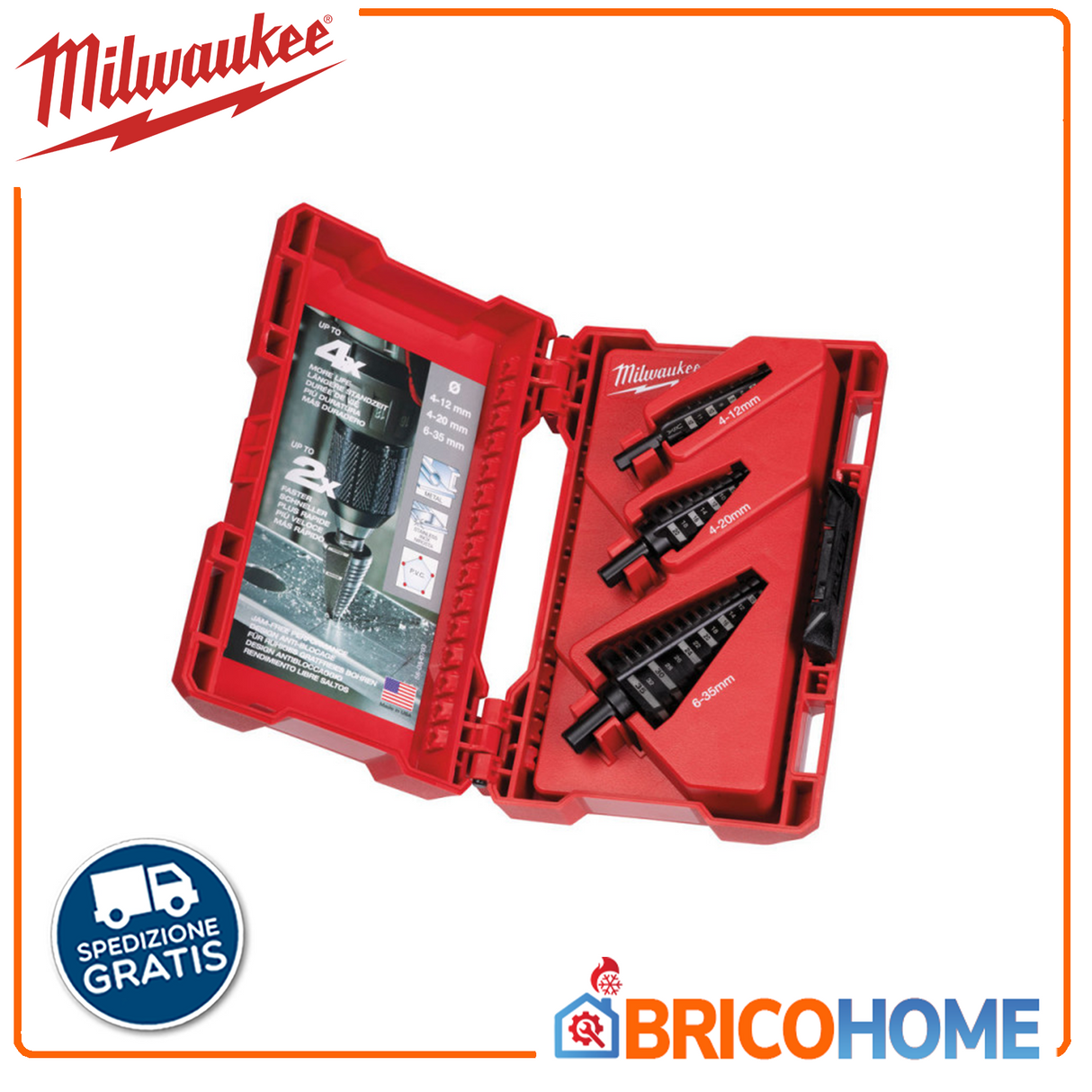 Satz mit 3 Stufenschneidern (12,20,35 mm) – MILWAUKEE