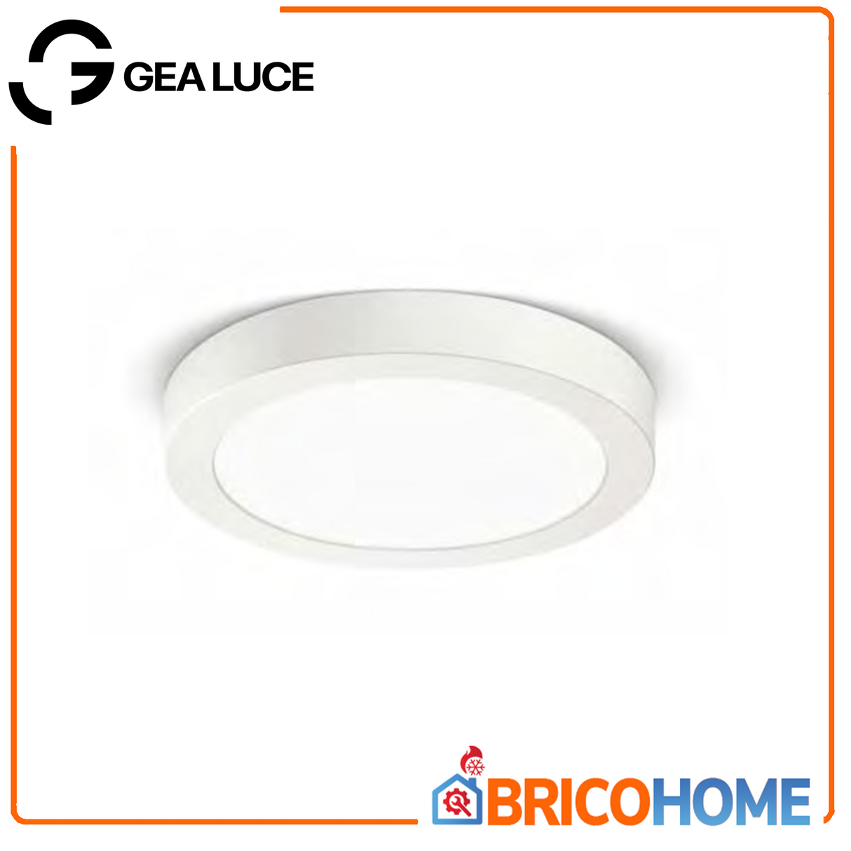 Runde weiße LED-Deckenleuchte 12W natürliches Licht 4000K Gea Luce
