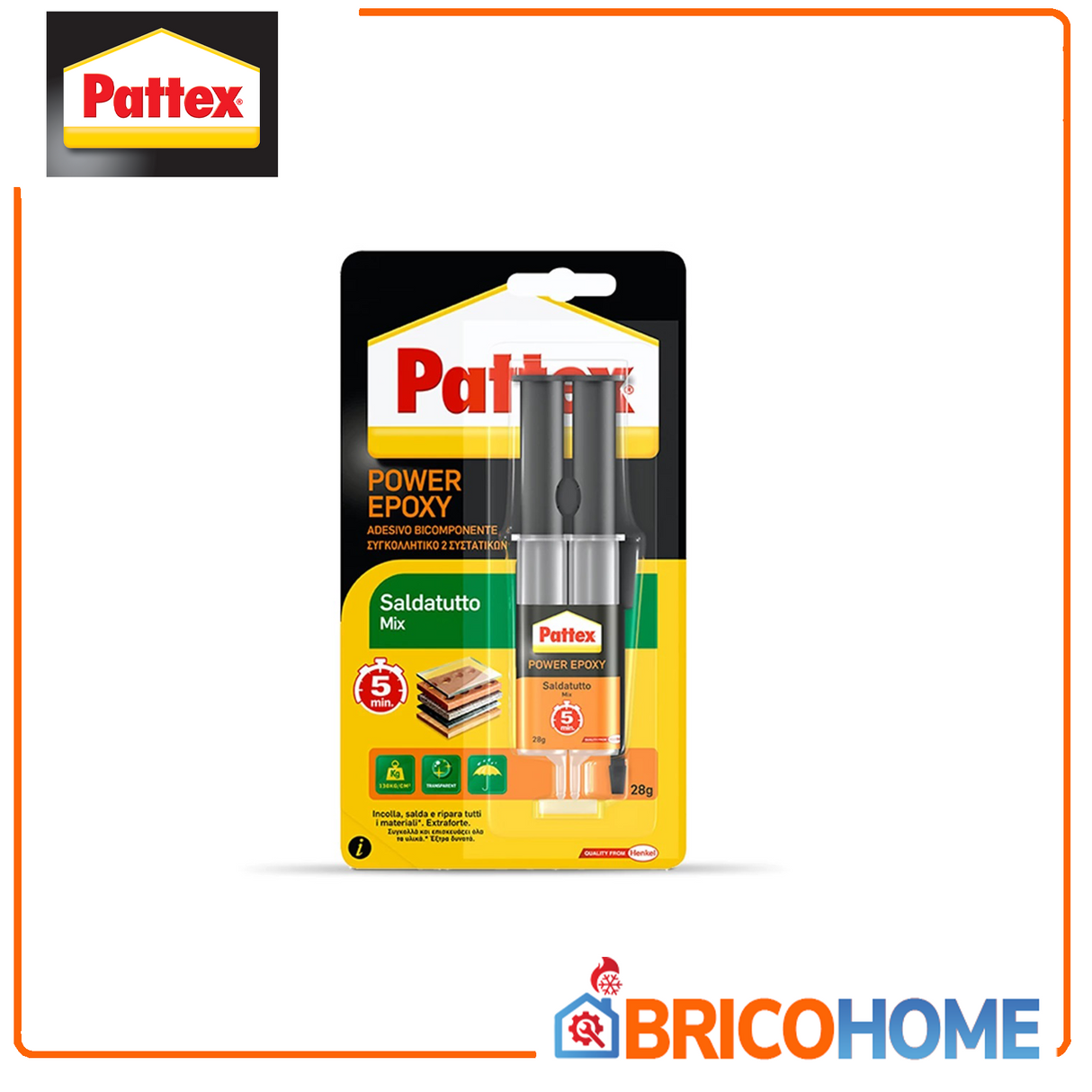 Pattex saldatutto mix trasparente confezione da 28g.