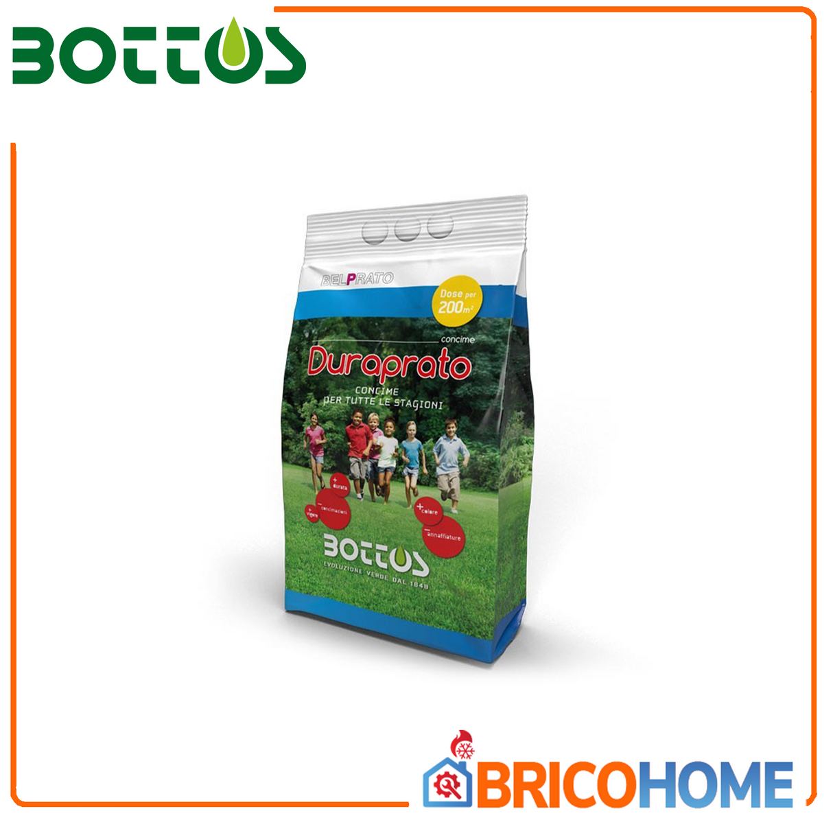 Concime Fertilizzante per Prato Bottos Duraprato 10-6-15 kg 5