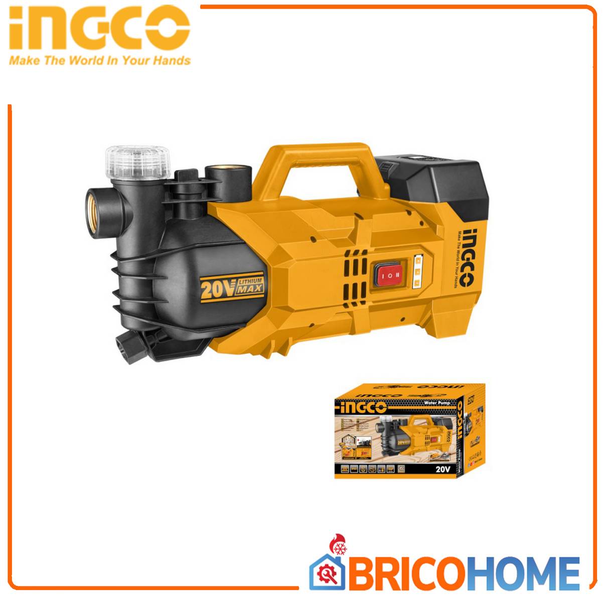 20V batteriebetriebene Motorpumpe (nur Gehäuse) - INGCO