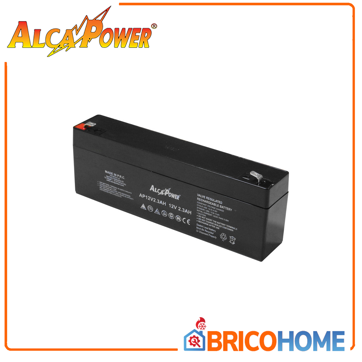 Hermetischer Bleiakku für Alarmanlagen 12V 2,3Ah